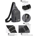 thumbnail image 7 of Chest Bag for Men, Hands-Free Running Fanny Pack, Lightweight Sports Waist Pack with Multiple Pockets, Water-Resistant Crossbody Bag for Travel Hiking, 7 of 7