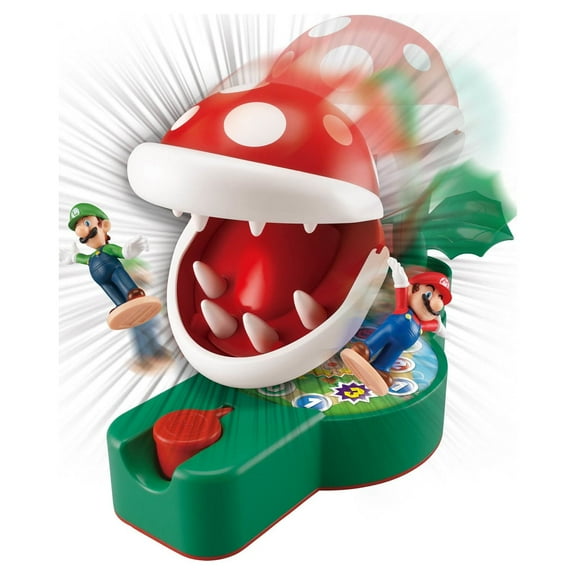 Epoch Games Super Mario Piranha Plant Escape! Tabletop Skill and Action Game with Collectible Super Mario Action Figures