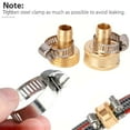 thumbnail image 6 of Gustave 1/2" Brass Garden Water Hose Repair Mender Male and Female Connector with Stainless Steel Clamp, 2 Set, 6 of 12