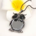 thumbnail image 2 of mnjin womens simples owl rhinestone pendant necklace long necklace d, 2 of 2