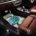 thumbnail image 5 of Daiia Watercolor Sea Turtle Printed Car Floor Mats Set of 4, Durable Non Slip Auto Floor Carpet, Car Interior Carpets Proof Foot Pads Anti-Slip Cushion Automoetive Accessories, 5 of 6