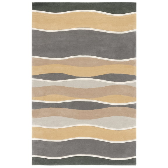 SAFAVIEH Soho Branislav Coastal Area Rug, Grey/Gold, 5' x 8'