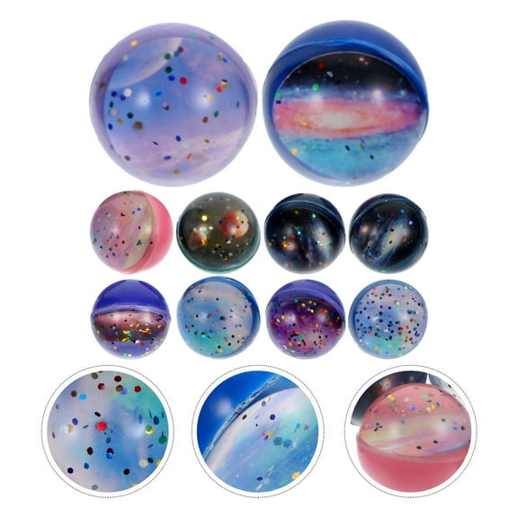 OFFIGAM 10pcs Elastic Bouncy Balls Sensory Stress Relief Toys for Adults Portable Fun