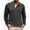 Dark Gray, variant on Zylanna Men's Henley T-Shirts Tee, Solid Color Long Sleeve Crew Neck Button Stretchy Casual Tops for Man Dark Gray