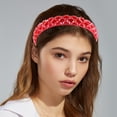 thumbnail image 3 of Unique Bargains 1 Pc Rhinestone Headbands Bling Hairband for Women Red 0.79 Inch Wide, 3 of 7