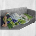 thumbnail image 6 of Vine Soft Flannel Fleece Blanket, Green Rural Countryside Landscape in a Sunny Day Green Branches with Bunch of Grapes, Cozy Plush for Indoor and Outdoor Use, 50" x 60", Multicolor, by Ambesonne, 6 of 6