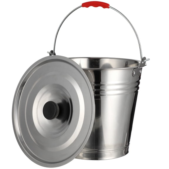 FOMIYES Stainless Steel Multi-Functional Household Bucket, Large Capacity Liquid Container for Home and Outdoor Use