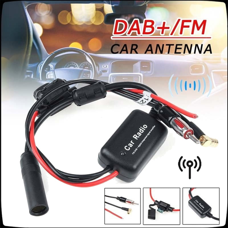 Ellende neef Gaan Universal DAB + FM Car Antenna Aerial Splitter Cable Digital Radio +  Amplifier Accessories - Walmart.com