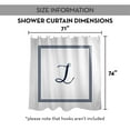 thumbnail image 7 of Creative Products Navy Blue and White Letter L Monogrammed 71x74 Shower Curtain, 7 of 7