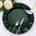 thumbnail image 2 of Efavormart Set of 6 - 13" Round - Hunter Emerald Green Plastic Charger Plates With Waved Scalloped Rim for Wedding, Outdoor Receptions, Banquets, Holiday Dinner plates Chargers, 2 of 10