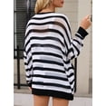 thumbnail image 5 of Sociala Womens Hollow Out Cardigan Sweater Open Front Long Sleeved Sweater with Pockets, 5 of 5