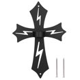 thumbnail image 1 of Cross Wall Mounted Candlestick,Cross Wall Hanging Candlestick Iron Wall Hanging Cross Candlestick Metal Black Wall Cross Candlestick Revolutionary Design, 1 of 14