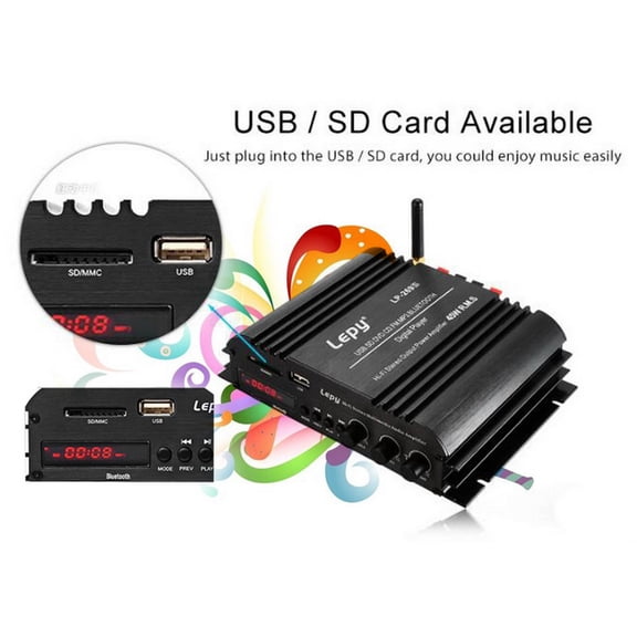 Amplifier LP-269S, with US plug, SD card, U disk, with Bluetooth