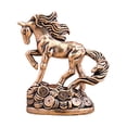 thumbnail image 3 of Figura de caballo de latón en miniatura coleccionable, decoración Feng Shui, escultura de animal retro, adorno de escritorio, artesanía artística, ade Estilo A, 3 of 7