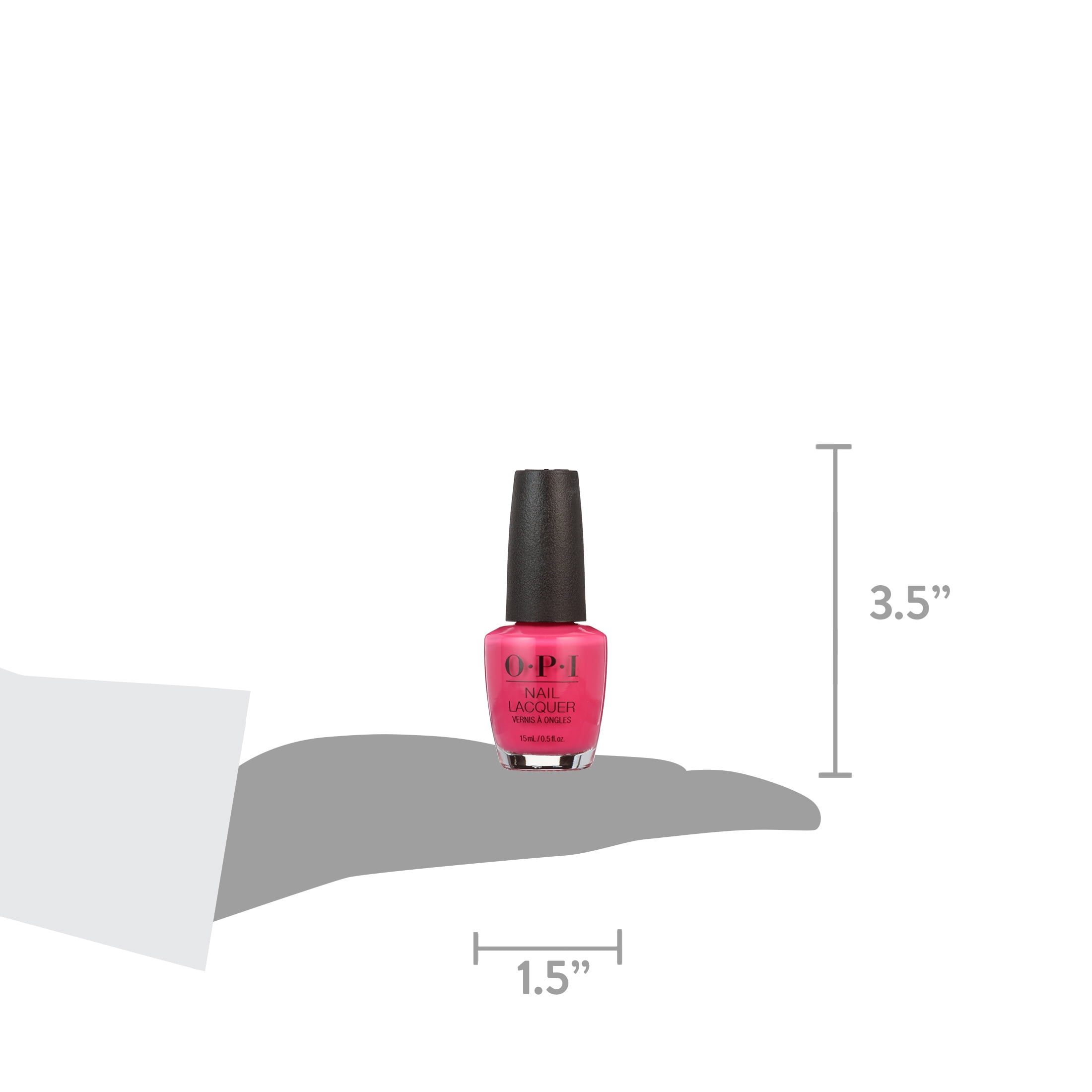OPI Nail Lacquer, Strawberry Margarita, Pink Nail Polish, 0.5 fl oz