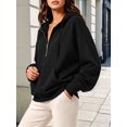 thumbnail image 5 of Women's Hoodies Fall Fashion Outfits Workout Sweatshirts Y2k Winter Zip Up Jackets Oversized Tops Black S, 5 of 7