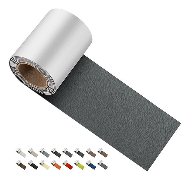 Cinta adhesiva de reparación de cuero de 3 x 60 pulgadas, vinilo autoadhesivo de alta resistencia y kit de reparación de cuero para sofás, muebles de cuero, asientos de coche, chaquetas, rollo de reparación de cuero de primeros auxilios, color negro Ormromra WMSS-172-2