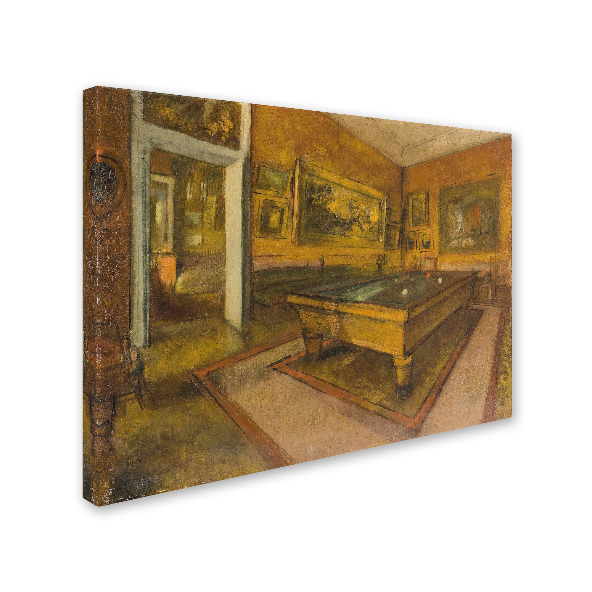 Trademark Fine Art 'Billiard Room At Menilhubert' Canvas Art by Degas