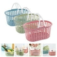thumbnail image 4 of GOOHOCHY Cestas de almacenamiento de plástico de 3pcs con manijas de la ducha de baño Canky organizadores de la canasta, 4 of 7
