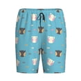 thumbnail image 4 of Wukai Cat Fish Men’s Short Pajama Pants With Pockets Soft Sleep Pj Shorts for Men-3X-Large, 4 of 6