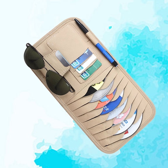 Toddmomy Car Accessories Sun Visor Organizer for Automobiles with Cd And Sunglasses Holder 1Pack 11.8x6.3x0.2in