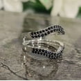 thumbnail image 3 of 2.00Ct Round Cut -Simulated Black Diamond Enhancer Wedding Ring 14k White Gold Plated, 3 of 3