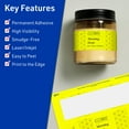 thumbnail image 3 of Avery Printable Rectangle Labels, Neon Yellow, 9.75" x 1.25", 100ct, 3 of 11