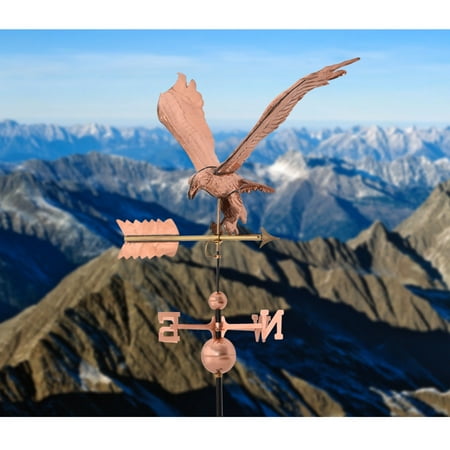 Weathervane Roof Mount - Gymax Full-Size Outdoor Eagle Weathervane Polished Copper Roof Mounted