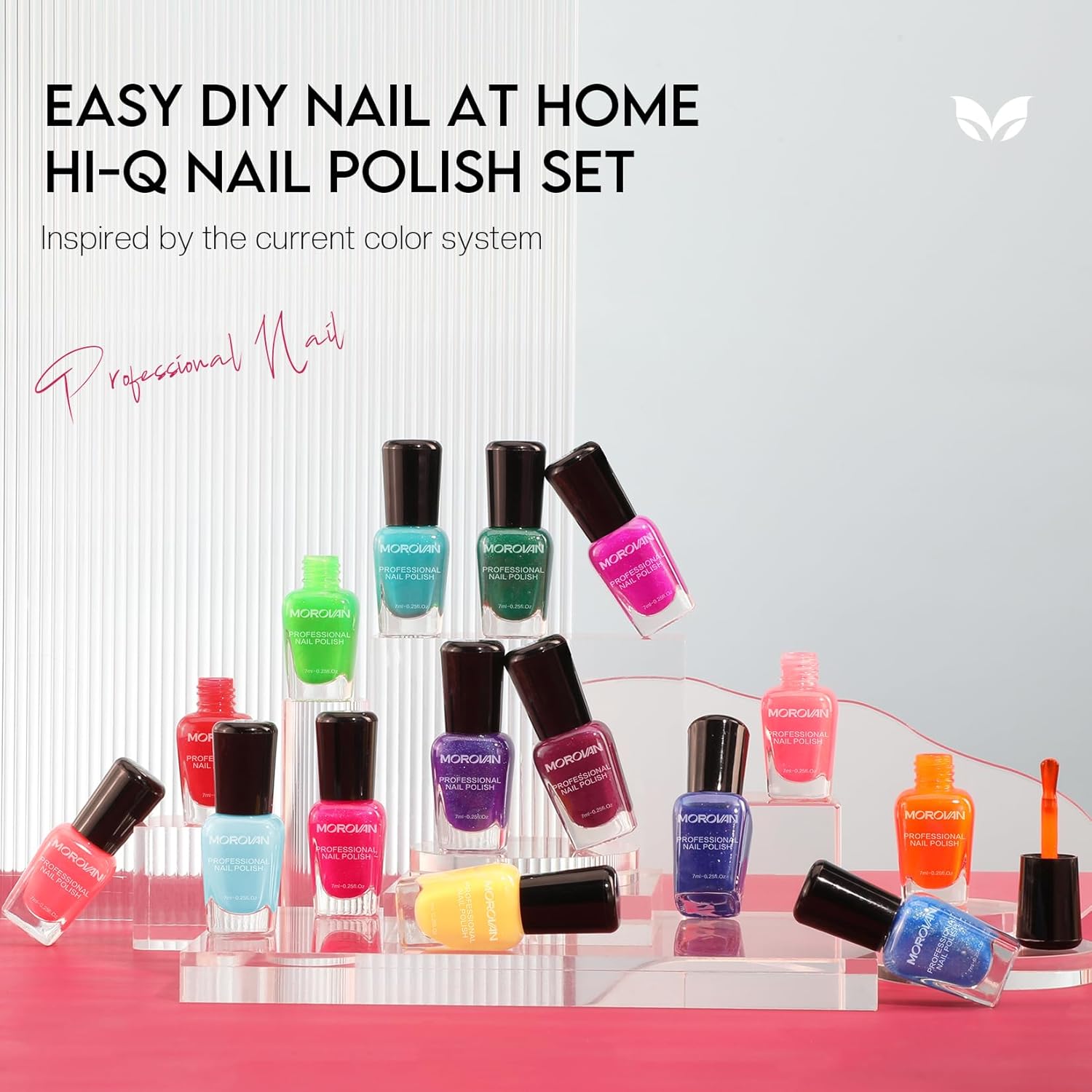 Morovan Nail Polish Set, 15 Glitter Colors, 0.25 oz Each photo 4