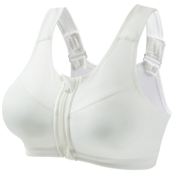 Sujetador deportivo para mujer de alta resistencia a prueba de golpes push-up fitness yoga chaleco de belleza sin anillo de acero cremallera frontal ropa interior deportiva