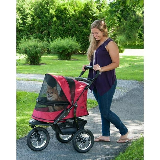 Poussette pour Animaux Jogger No-Zip&44; Rouge Robuste