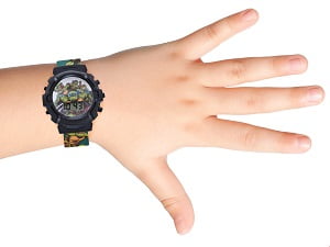 Nickelodeon Teenage Mutant Ninja Turtles Child Unisex LCD Watch Light-up Dial Silicone Strap (TMR4103WM)