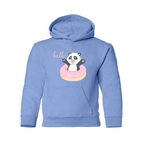 Greeting Panda In Donut Hoodie Juniors -Image by Shutterstock, x-Large