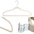 thumbnail image 4 of 20 Uds. Perchas flocadas finas ropa antideslizante traje camisa perchas para pantalones organización hogar marfil, 4 of 8