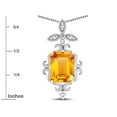 thumbnail image 3 of Star K� Antique Vintage Design Octagon Cut Genuine Citrine Pendent Necklace, 3 of 9