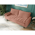 thumbnail image 3 of Koby Home Sectional Sofa Velvet Couch 70" Sleeper Sofas Couches for Living Room Rose Pink, 3 of 9
