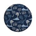 thumbnail image 4 of Spare Tire Cover, Hawaiian Blue Style Wheel Cover Tire Covers For Trailers Car Truck Camper Universal Tire Covering Fits Diameter14"-17", 4 of 4