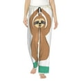 thumbnail image 2 of Picia Cute Sloth In Yoga Pose Tree Womens Soft Woven Cotton Elastic Waistband Sleep Pajama Pant Lounge Sleep Pant With Pockets And Drawstring-XX-Large, 2 of 9