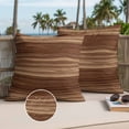 thumbnail image 3 of Brown Western Outdoor Pillow Covers 24x24 Set of 2,Waterproof Patio Throw Pillowcase Protectors,Vintage Farmhouse Wood Barn Door Square Decorative Pillow Shams Cushion Covers for Seat Bed Couch Sofa, 3 of 8
