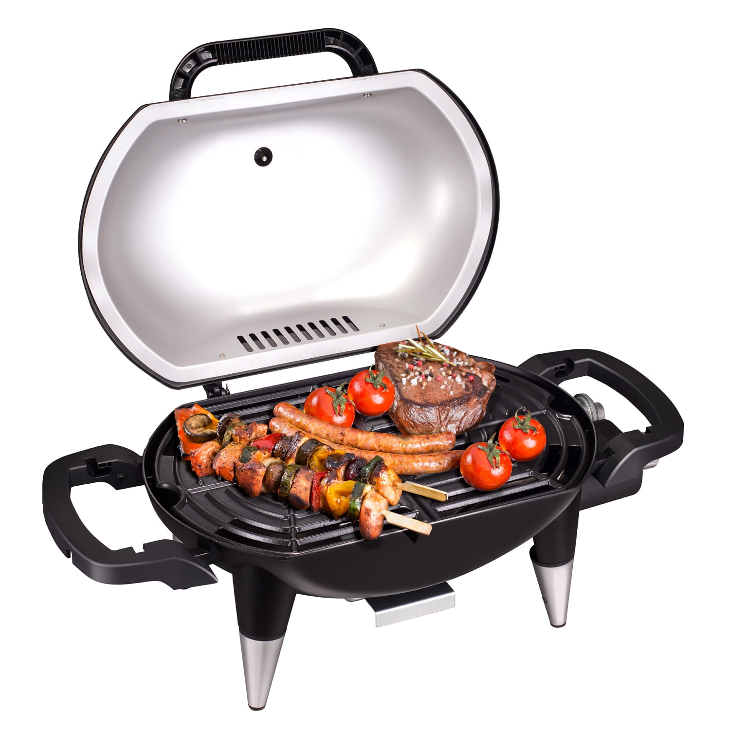 VANSTON 10000BTU Propane Gas Grill, Single Burner BBQ Grill with Built-in Thermometer, Great for Patio Garden, Picnic Backyard
