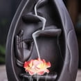 thumbnail image 3 of 1pc Purple Clay Backflow Incense Burner, Yoga Meditation & Relaxation Home Decor (Without Incense), 3 of 7