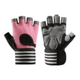 thumbnail image 2 of Guantes de entrenamiento con protector de manos, antideslizantes, ligeros y cómodos para entrenamiento deportivo. rosa, 2 of 8