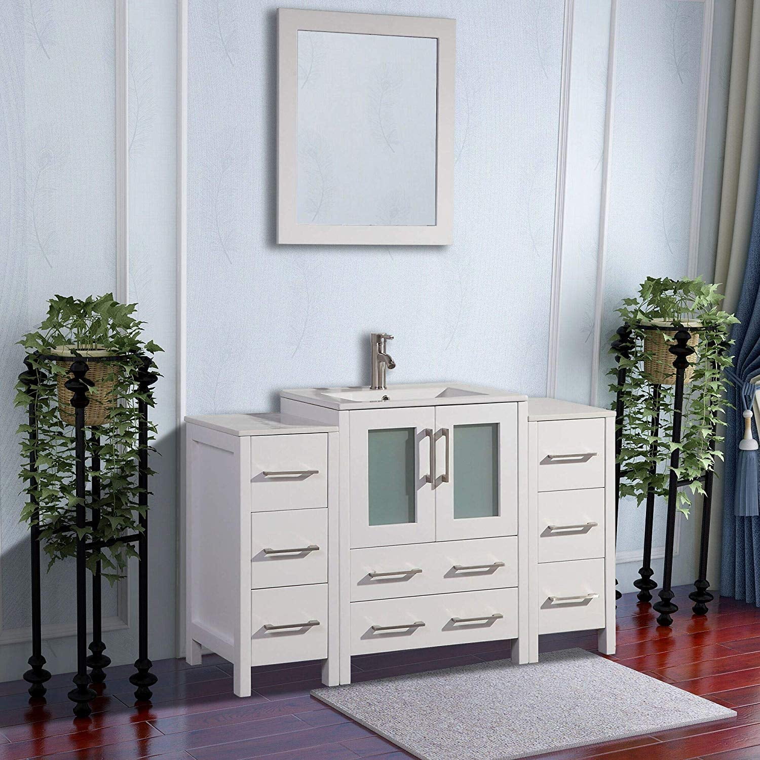 Vanity Art 48 Inch Single Sink Bathroom Vanity Set Modern