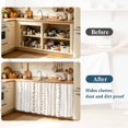 thumbnail image 4 of Leaves Vertical Stripe Cabinet Curtains for Kitchen 10"W x 11"L, Rustic Minimalist Floral Brown Vine Stems Under Sink Skirt Magic Tape Short Curtain Decorative Privacy Panel for Bathroom Laundry, 4 of 9