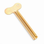 FXMLRLK Toothpaste Squeezer, 1 Pack Metal Tube Squeezer Key Stainless Steel Toothpaste Roller Tube Wringer, Gold(Wavy shape)