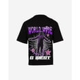thumbnail image 4 of G West Mens Oversized World Wide Star Tee Pink Size- X-Large, 4 of 5