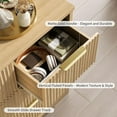 thumbnail image 3 of Studyset Fluted Dresser for Bedroom with 7 Drawers, 47.24" Wide Modern Chest Drawers w/Metal Handle, Wooden Dresser TV Stand, Wood Closet Clothes Storage Organizer for Bedroom, Living Room, Hallway, 3 of 8