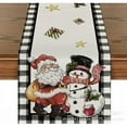 thumbnail image 1 of Christmas Table Runner  Tree Snowman Home Kitchen Dining Table Decoration Noel Gift Linen Tablecloth, 1 of 4