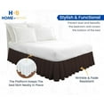 thumbnail image 2 of HNB Store Ruffled Bed Skirt Easy Fit 12" inch Drop | Microfiber Made | King | Chocolate, 2 of 7