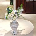 thumbnail image 5 of Large Ceramic Vase Inlaid with Rhinestones,Vintage Silver Flower Vase for Home Decor, Decorative Flower Vase for Living Room,Bedroom,Table Centerpiece,Kitchen,Luxury Flower Vase Gift,30cm, 5 of 5